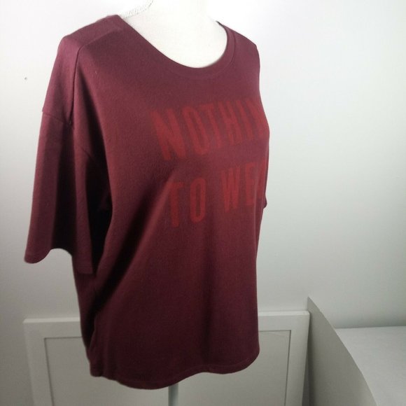 Old Navy Tee Medium Red Oversized Casual - Picture 4 of 15